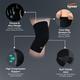 Tynor Knee Cap Air (S) - Black & Orange - Knee/Ankle/Leg/Foot Supports