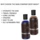 The Man Company Body Wash with Patchouli & Sea Salt Bergamot & Mandarin SLS & Paraben Free 250ml x 2 (With Free 2 Complementary Loofah) 940 gm - Shower Gels & Body Wash