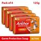 Anchor Germ Protection Soap - Active (Pack of 4 X 125 gm) - Shower Gels & Body Wash