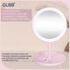 GUBB 360 degree Vanity Mirror with Storage Tray & Branch for Accessories, Rotating Table Mirror with Stand - Pink 1's - Others