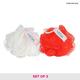 Vega Mini Sponge Loofah, Red and White, (VC2BA-3/12) 2's - Body Scrubbers & Brushes