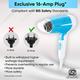 Vega U Style 1600W Foldable Hair Dryer for Women & Men with 2 Speed 3 Heat Settings, (VHDH-32) 380 g - Hair Dryers