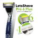 LetsShave Pro 6 Plus Razor Blades - Men 12's - Razors & Cartridges