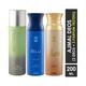 Ajmal 1 Nightingale For Men & Women, 1 Blu Homme For Men And 1 Wisal For Women High Quality Deodorants Combo (Pack Of 3) 600 ml - Perfumes (Edt/Edp)