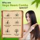 Vega Neem Hair Combs for Women and Men for Reduce Hairfall, Detangling, Frizz Control and Shine (WNC-05) 54 gm - Hair Brushes