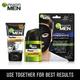 Garnier Men Turbo Bright 2 In 1 Anti Pollution Double Action Black Charcoal Vitamin C Face Wash 150gm - Face Washes