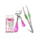 Majestique Eyelash Curler with Slant Tip Tweezer Suitable for All Eye Shapes - Multicolor 2's - Tweezers