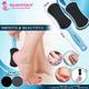 Majestique Set of 2 Foot Scrubbers and Nail Filer with Cuticle Remover - Multicolor 1's - Body Scrubbers & Brushes