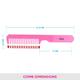 Vega Grooming Hair Comb, for Men and Women, Pink (VC21267) 2's - Hair Combs