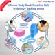 Majestique Silicone Body Scrubber with Bath Belt, Suitable for All Skin Cleaning - Multicolor 1's - Bath Tools