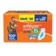 Whisper Choice Sanitary Pads with Wings for Women XL 40s Napkins 1's - Others