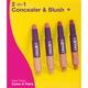 Swiss Beauty Craze Twosome Lightweight Face Stick, 2-In 1 Liquid Concealer and Creamy Blush 2 - Light , Rose 9.4 gm - Concealer