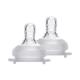 Dr.Flow Anti Colic Silicone Teat (1 Small + 1 Medium) - Feeding & Nursing
