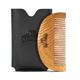 Man Arden Pure Neem Wooden Beard Comb with Leather Pouch 1's - Beard Comb