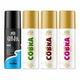 St. John Cool Limited Edition Deodorant Spray 150 ml + Cobra Envy Deodorant Spray 150 ml + Cobra Oud Deodorant Spray 150 ml + Cobra Toxic Deodorant Spray 150 ml - Men Deodorants/Roll-Ons
