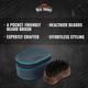 Man Arden Boar Bristle Beard Brush with Leather Pouch 1's - Beard Comb