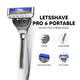 Letsshave Pro 6 Portable Travel Kit Pro 6 Razor+Tsg15 Ml+Asb30Ml+Tsg 30Ml+Pouch+Pro Styler 1 1's - Razors & Cartridges