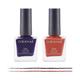 Colorsoul Bliss Vegan Nail Enamel, Indigo Wine, Peach Crush, B09, B15 (Pack of 2 x 8 ml) 1's - Nail Polish