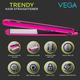 Vega Trendy Hair Straightener With Ceramic Coated Floating Plates (VHSH-16) Pink 1's - Straighteners