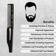 Vega Beard Comb for Men, Black (VC2HMBC-222F) 2's - Hair Combs