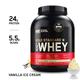 Optimum Nutrition (ON) 100% Whey Gold Standard Powder - Vanilla Ice Cream 5 lb - Whey Proteins