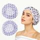 Vega Premium Shower Cap For Women, Waterproof Reusable Bath Cap, Set Of 2 (Sc-02) - Shower Cap