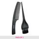 Vega Mehandi Hair Brush, Black (VC3MB-01) 3's - Hair Combs
