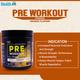 Healthvit Fitness Pre-Workout Explosive Energy Advance Formula Powder (Orange Flavour) 300 gm - General Health