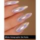 Nails On Board Handmade Press On Gel Nails- Holographic White 50 gm - Nail Care