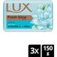 Lux Fresh Glow Plus Soap - Lotus Vitamin C + Mint (Pack of 3 x 150 gm) - Soaps