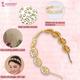 Majestique Gold-Plated Kundan Mathapatti Metal Hairband Ethnic Flower Design For Women 1's - Hair Clips/Bands