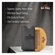 Man Arden Pure Neem Wooden Beard Comb with Leather Pouch 1's - Beard Comb