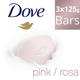 Dove Pink Beauty Bathing Bar - Soft, Smooth, glowing Skin Moisturised Cream 3's - Soaps