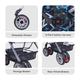 Kiddie Kingdom Stroller Stroller - Black & Blue 1's - Baby Safety