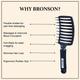 Bronson Professional Paddle Hair Brush Vented for Detangling and Instant Hair Volume (Black) 12's - Hair Brushes