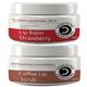 Dermistry Plumping Nourishing SPF 10 Lip Balm Strawberry 15 ml + Exfoliating Lightening Coffee Lip Scrub 15 ml - Lip Scrubs