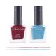 Colorsoul Bliss Vegan Nail Enamel, Candy Floss, Icey Blue, B04, B20 (Pack of 2 x 8 ml) 1's - Nail Polish