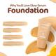 Mamaearth Glow Serum Foundation Mini Tube with Vitamin C & Turmeric for 12-Hour Long Stay- 02 Creme Glow 12-Hour Long Stay, 2X Instant Glow 18 ml - Foundation
