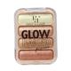 Half N Half Glow Baked Highlighter Powder Palette, Snow Flake 01 8 gm - Highlighters & Illuminators