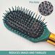 Majestique Styling Hair Brush, Nylon Round-Tip Bristles Hair Comb for Detangling, Separating, Shaping - Velvet Green 1's - Hair Brushes