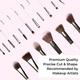 Plume Professional Makeup Brush Set Face and Eyes with Marbelicious Makeup Bag 16's - Face Brush