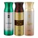 Ajmal Raindrops & Wisal Dahab & Wisal Deodorant Spray - For Men & Women (Pack Of 3) 200 ml - Perfumes (Edt/Edp)