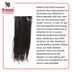 Bronson Professional Hair Extensions Straight Hair 5 Clip-In 24 inch Dark Brown No 4 1's - Hair Clips/Bands