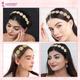 Majestique Gold-Plated Kundan Mathapatti Metal Hairband Ethnic Flower Design For Women 1's - Hair Clips/Bands