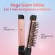 Vega Glam Shine 2 In 1 Hair Straightener and Brush, (VHSBB-01) 475 gm - Straighteners