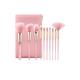 Allure Pink Diamond crystal makeup brush set of 10 with Pouch 1's - Face Brush