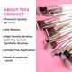 Plume Professional Makeup Brush Set Face and Eyes with Marbelicious Makeup Bag 16's - Face Brush