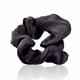 GUBB Hair Scrunchie for Women, Elastic Hair Band, Hair Tie - Black Sapphire 1's - Hair Clips/Bands