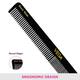 Vega Longitudinal General Grooming Hair Comb for Men and Women, Black (VC2HMBC-112) 2's - Hair Combs