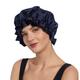Mueras Silk Satin Hair Bonnet Navy Blue 1's - Hair Clips/Bands